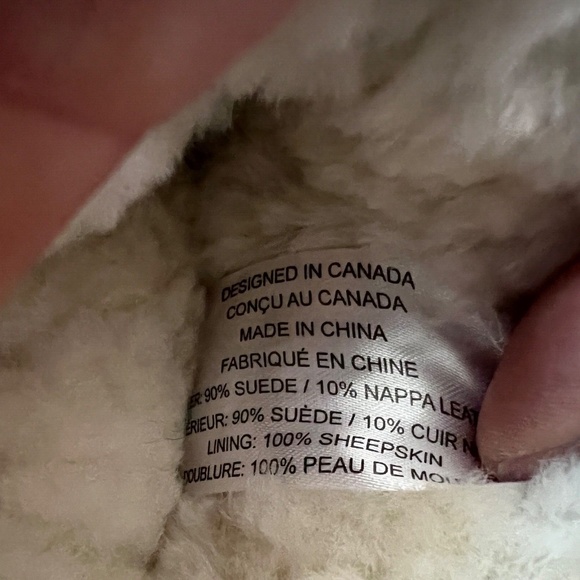 POSH  Slippers Size 6 Dusty Rose Pink Suede Lined in Sheepskin Fluffy Warm NWOT - Picture 8 of 8